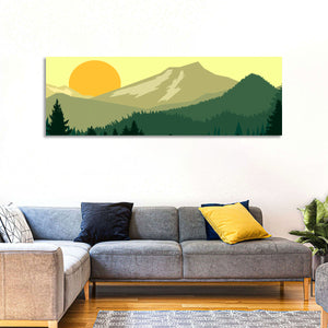 Green Mountains Sunset Wall Art