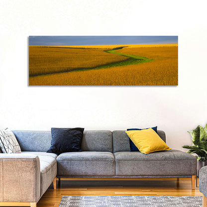 Golden Hour Soybean Field Wall Art