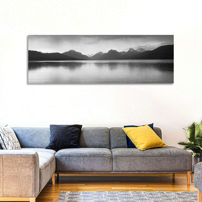 Lake Mcdonald Monochrome Reflection Wall Art