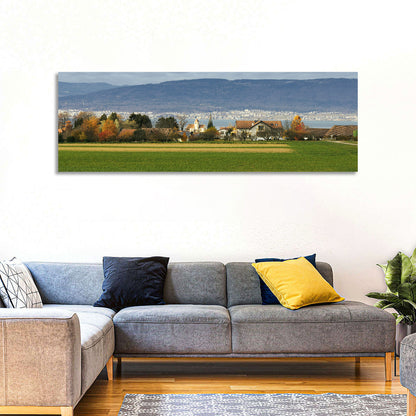 Lake Neuchatel Countryside View Wall Art