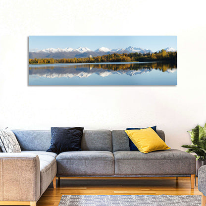 Anchorage Autumn Reflection and Chugach Mountains Wall Art