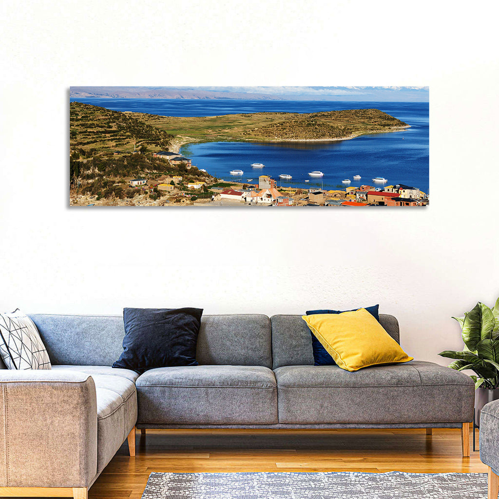 Isla Del Sol Village on Lake Titicaca Wall Art
