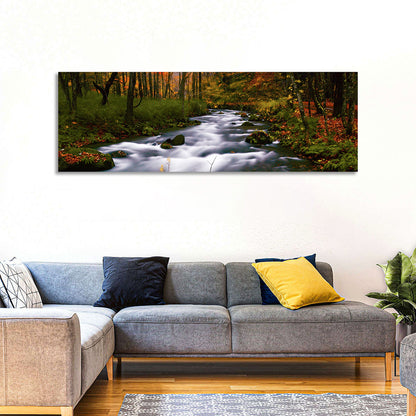 Autumn Forest Stream Wall Art