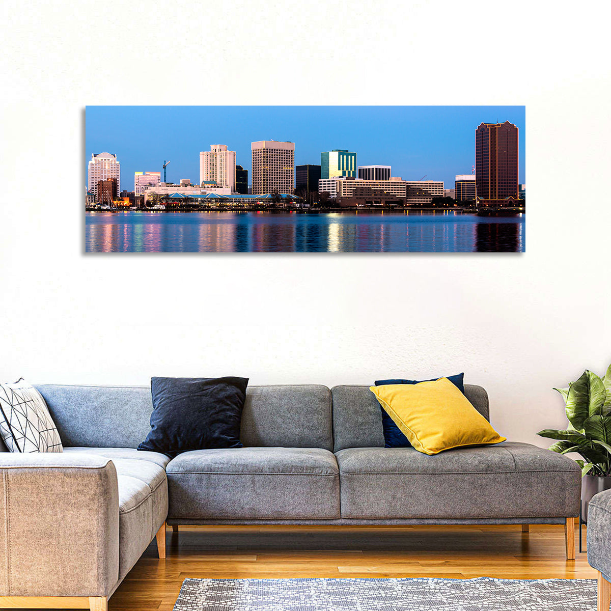 Norfolk Skyline at Twilight Wall Art