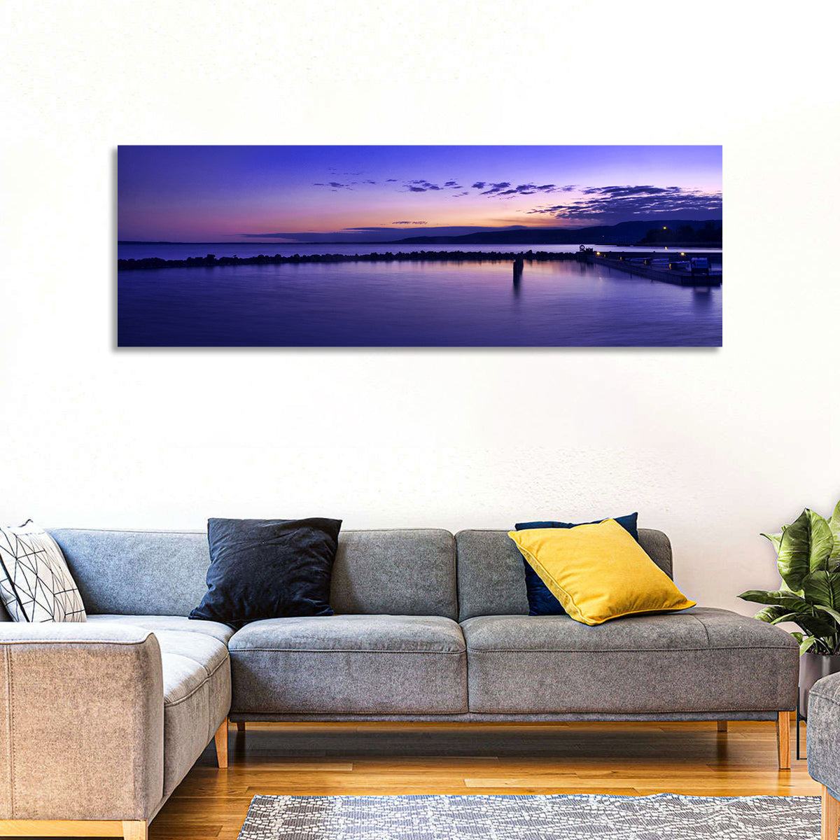 Lake Balaton Twilight Pier Wall Art