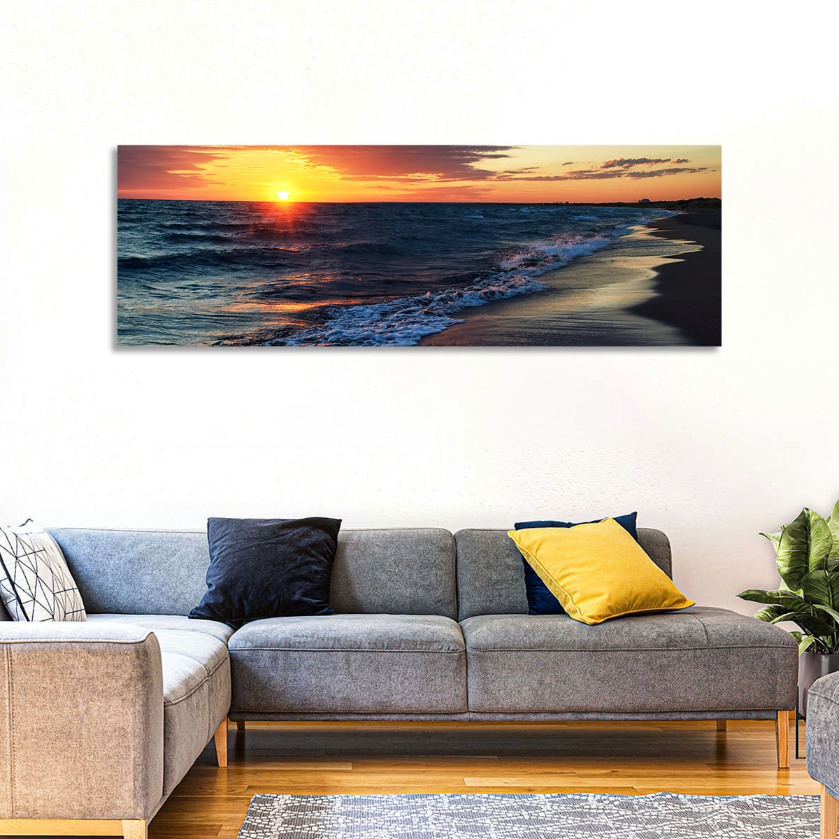 Lake Balkhash Golden Dusk Wall Art