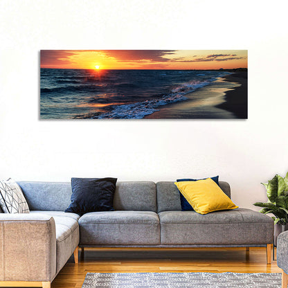 Lake Balkhash Golden Dusk Wall Art