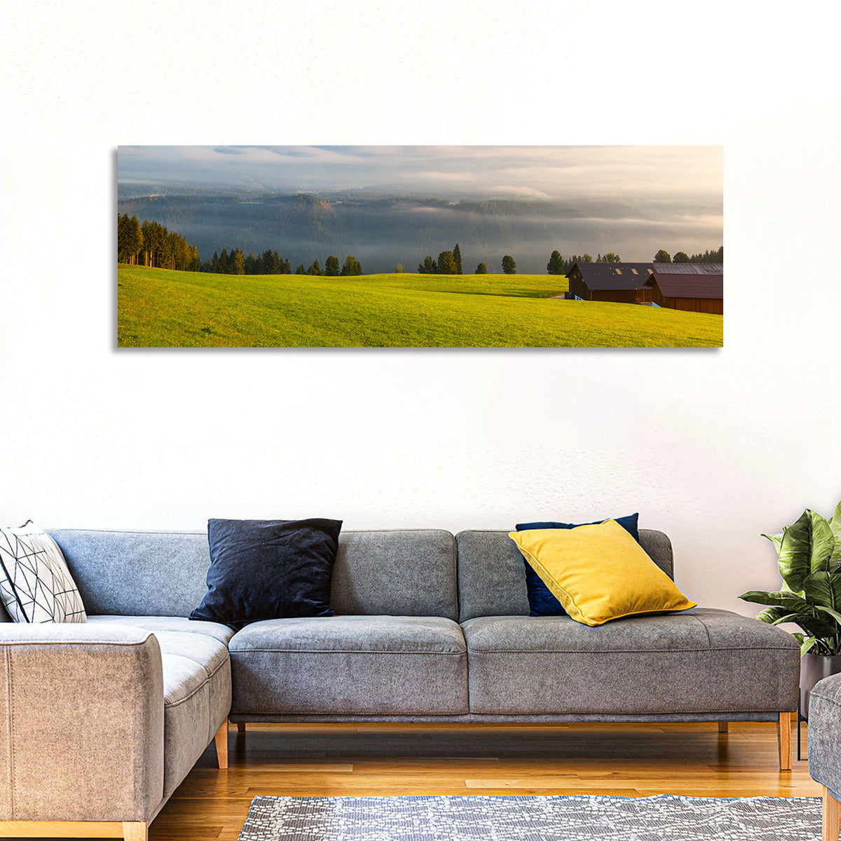 Sunlit Mountain Clouds Wall Art