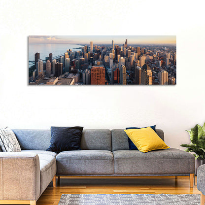 Chicago Skyline at Golden Hour Wall Art