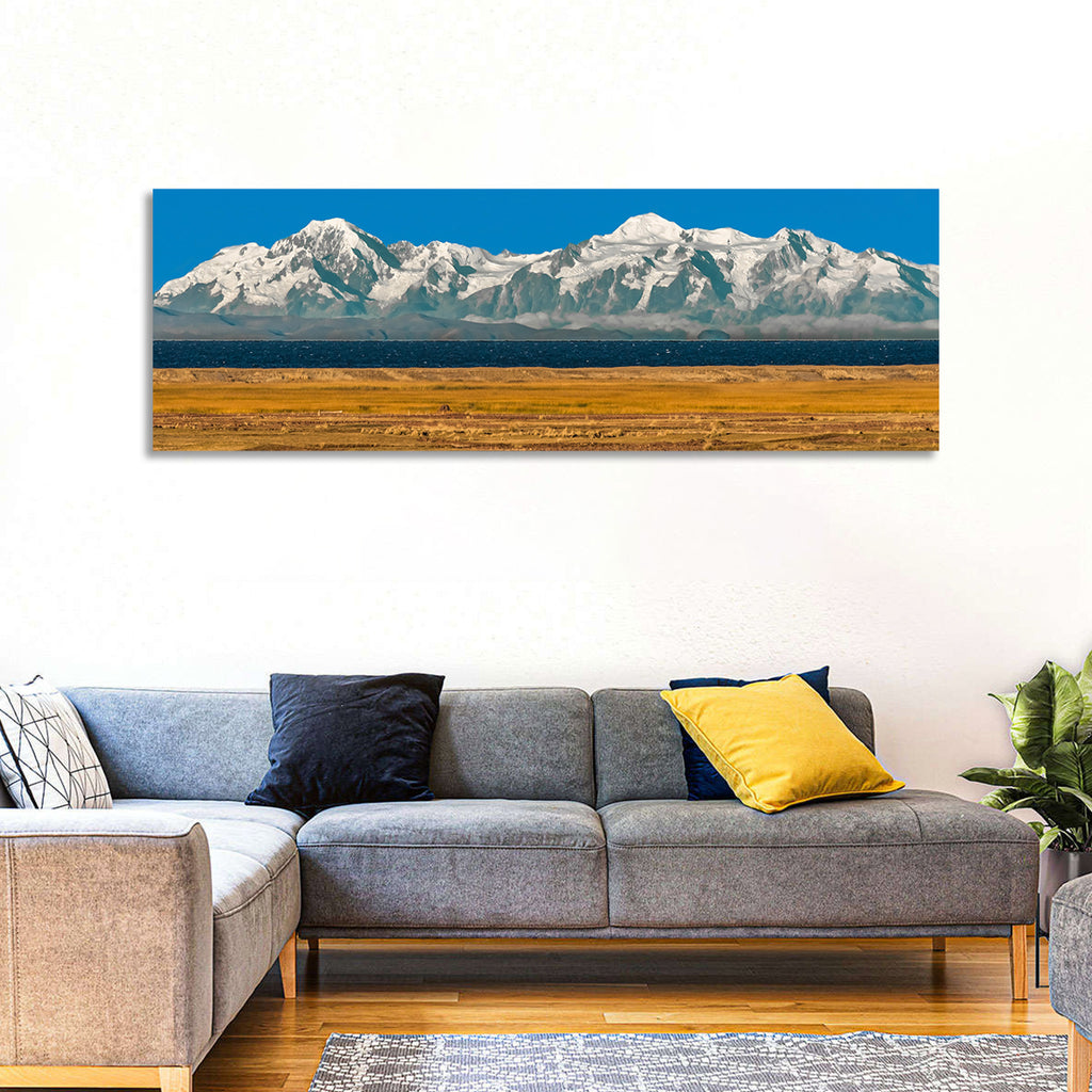 Snow-capped Peaks Over Lake Titicaca Wall Art