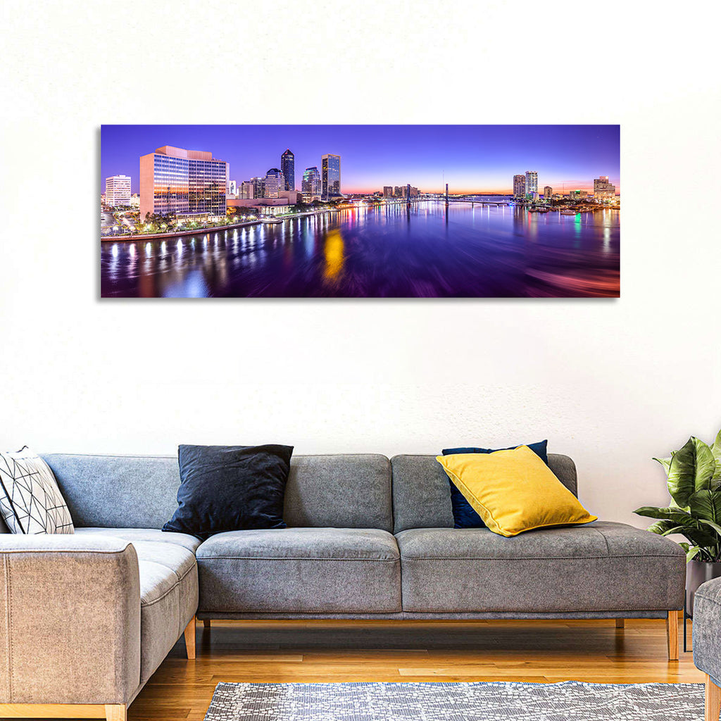 Jacksonville Twilight Skyline Wall Art