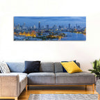 Bangkok Skyline at Blue Hour Wall Art