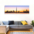 Dubai Skyline at Dusk Wall Art