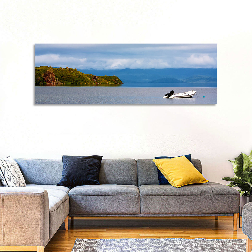 Kronotskое Lake with Boat Wall Art