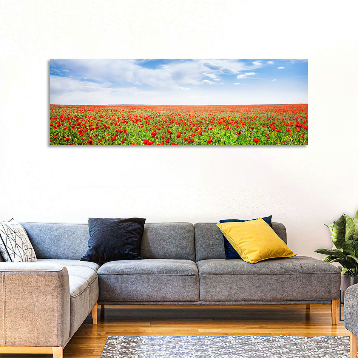 Red Poppy Field Wall Art