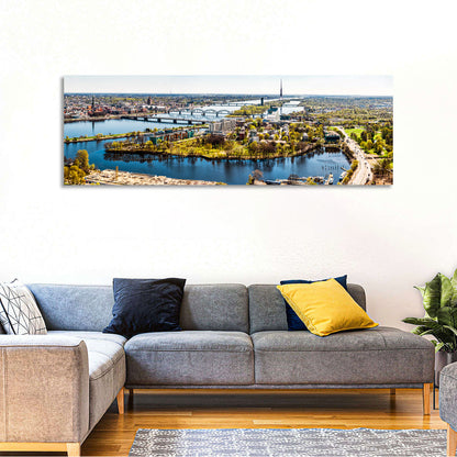 Riga Daugava River View Wall Art