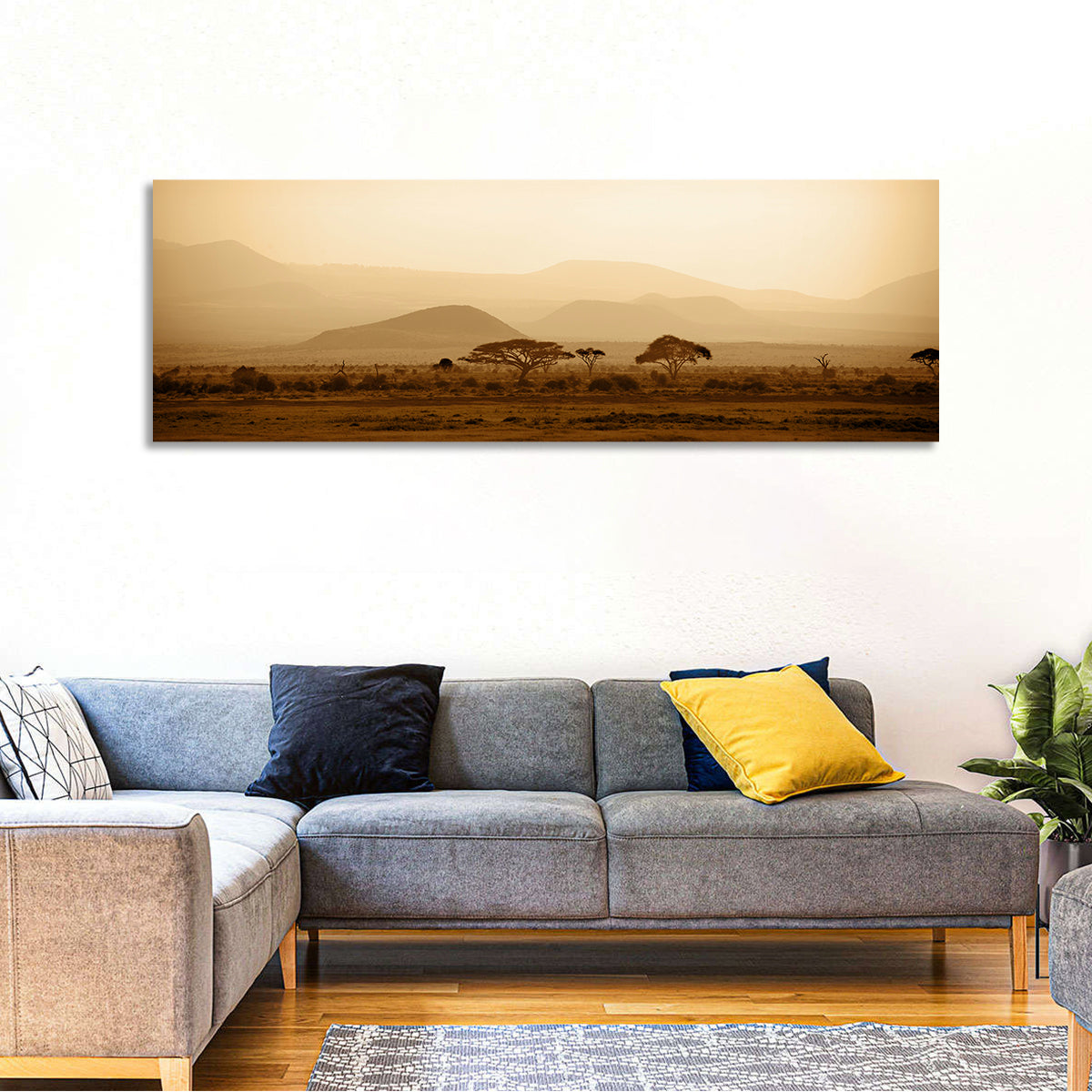 Hazy Savannah at Dawn Wall Art