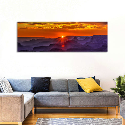 Lipan Point Sunset Sunburst Wall Art