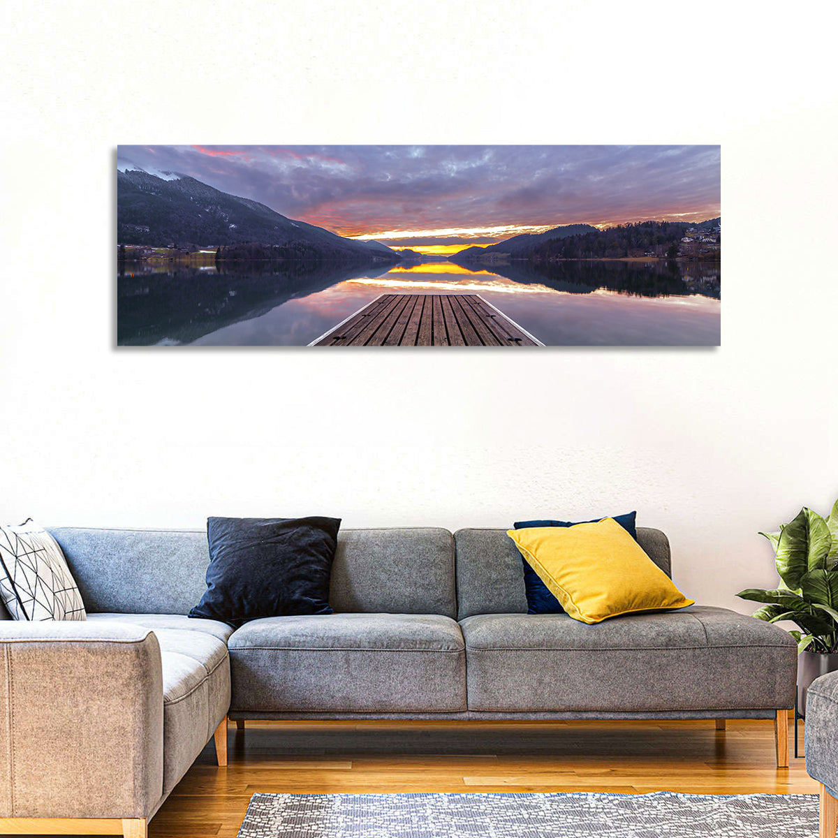 Fuschlsee Pier at Sunset Wall Art