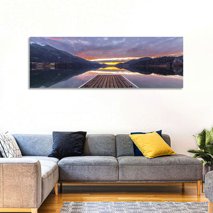 Fuschlsee Pier at Sunset Wall Art