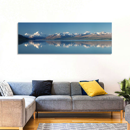 Mount Cook Reflection Over Lake Pukaki Wall Art