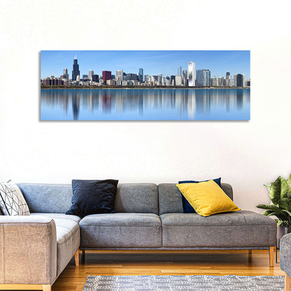 Chicago Skyline Reflection Wall Art