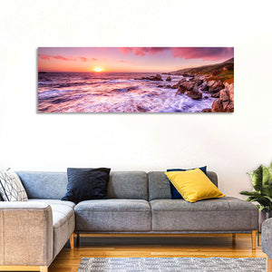 California Coast Sunset Wall Art