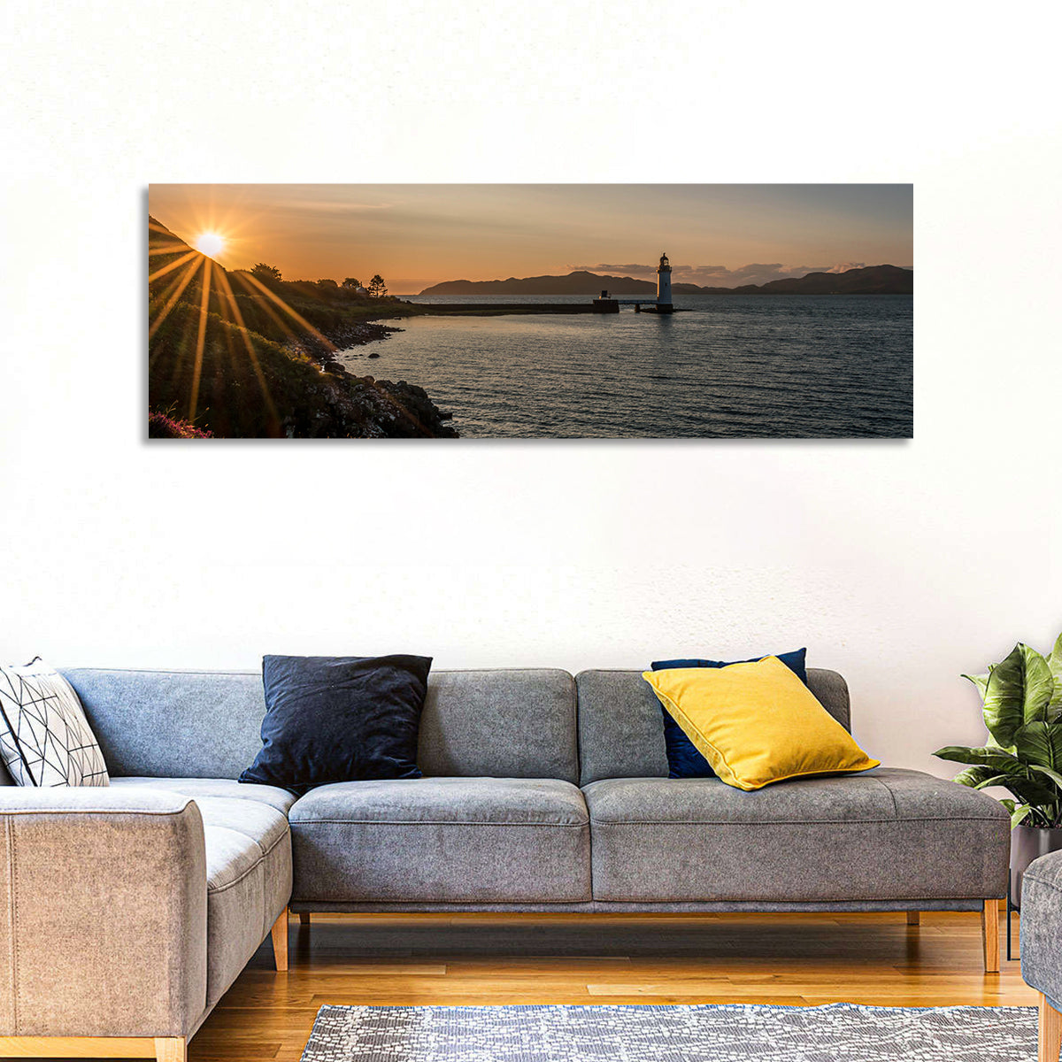 Dunollie Lighthouse Golden Hour Wall Art