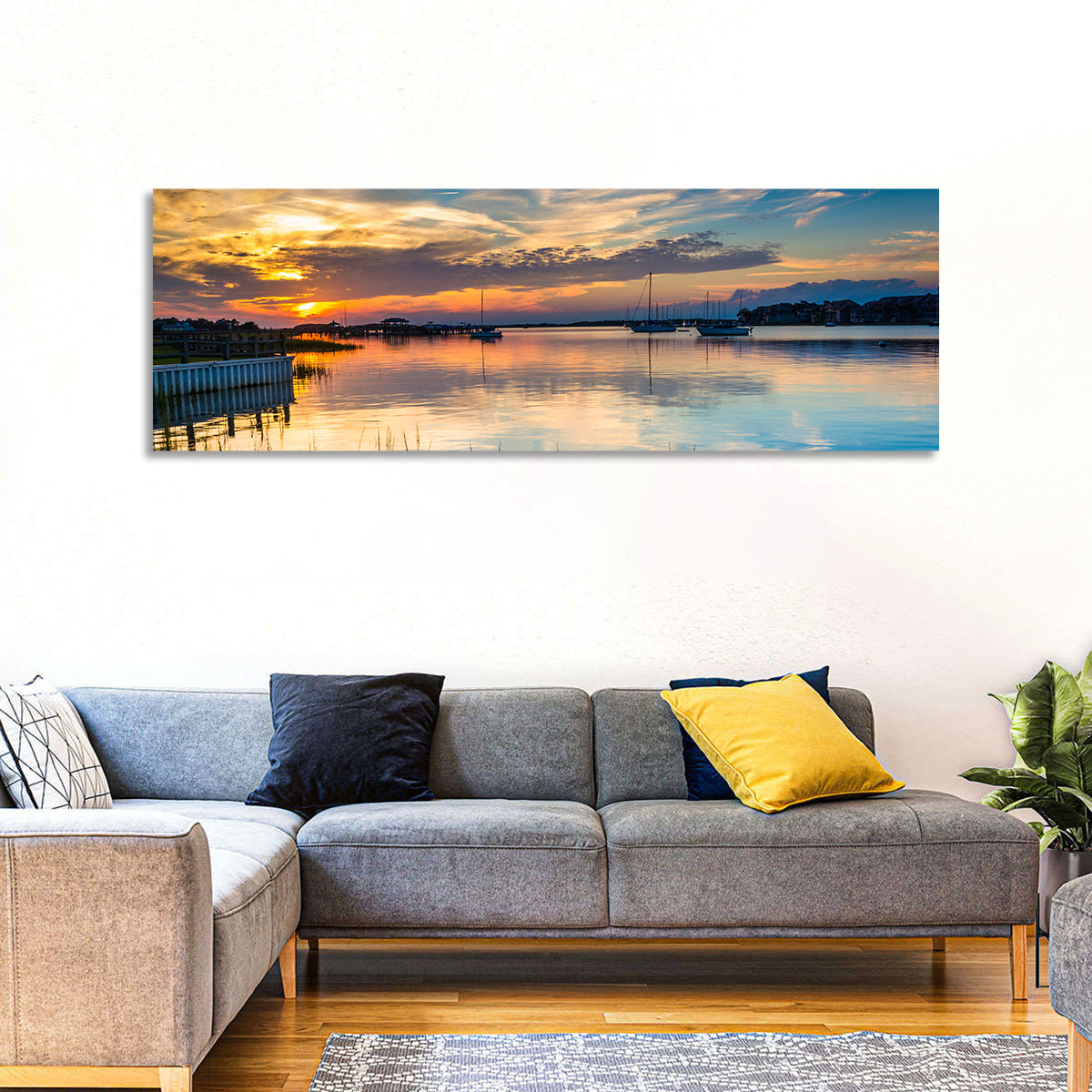 Folly River Sunset Reflection Wall Art