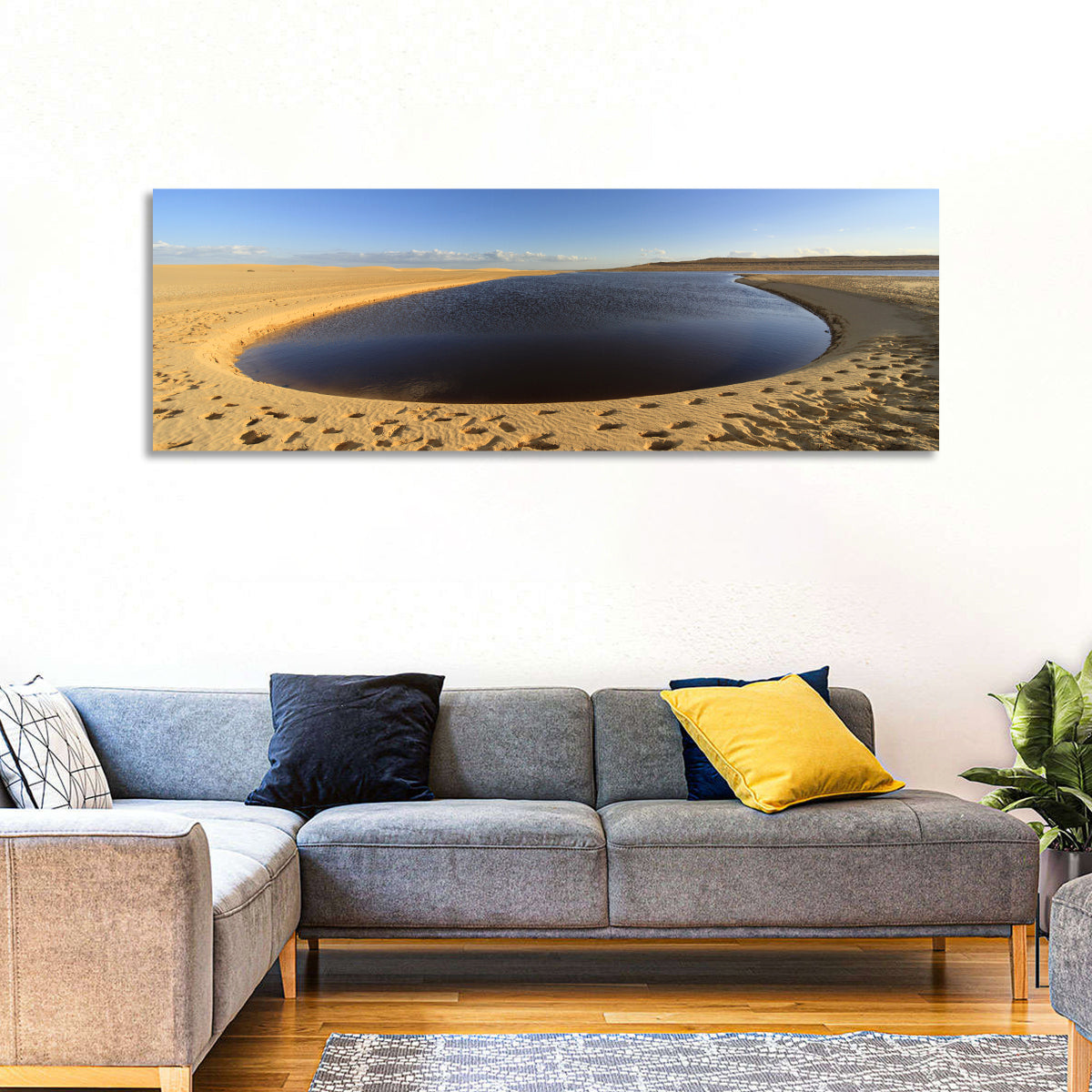 Fayoum Lake Footprints Wall Art