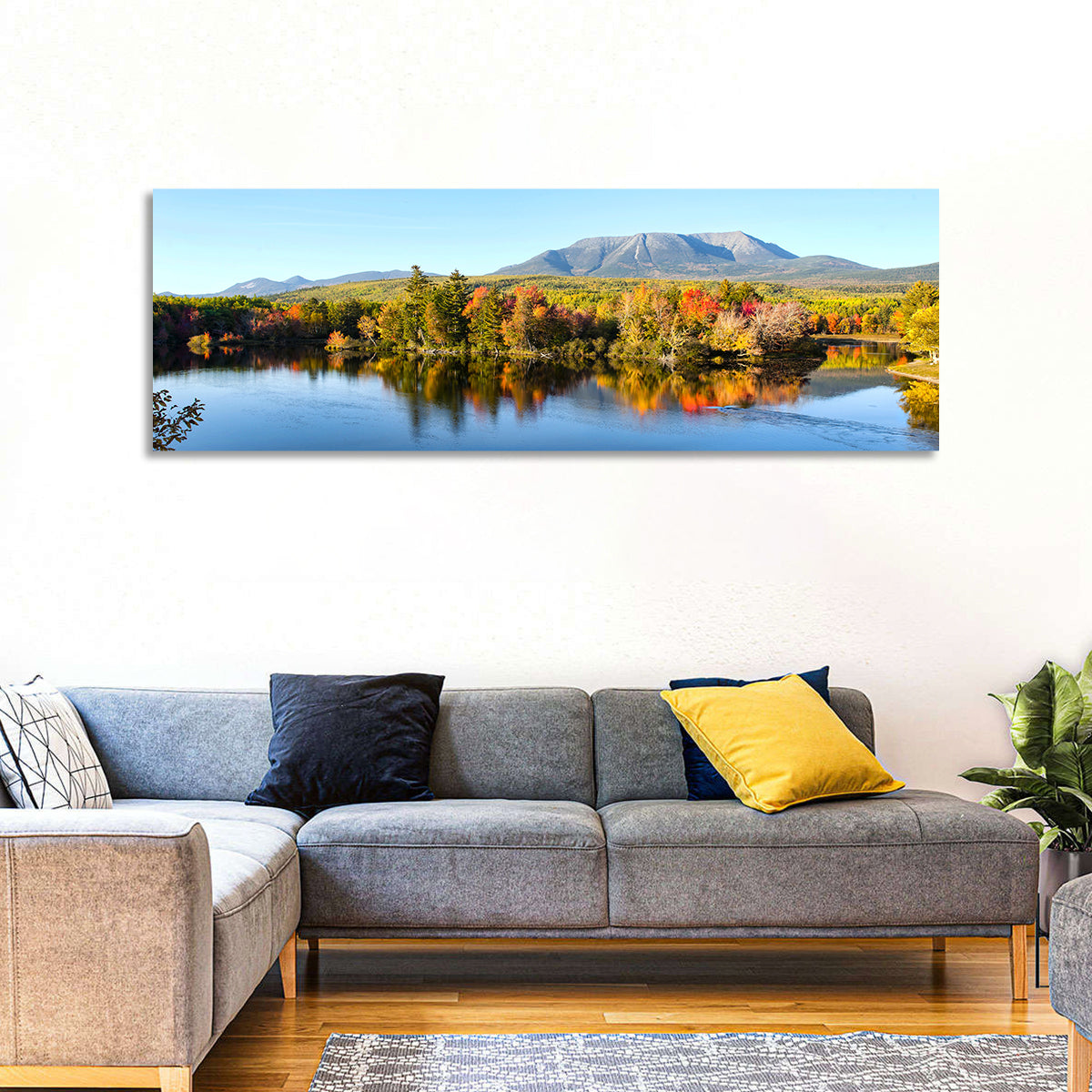 Mount Katahdin Autumn Reflection Wall Art