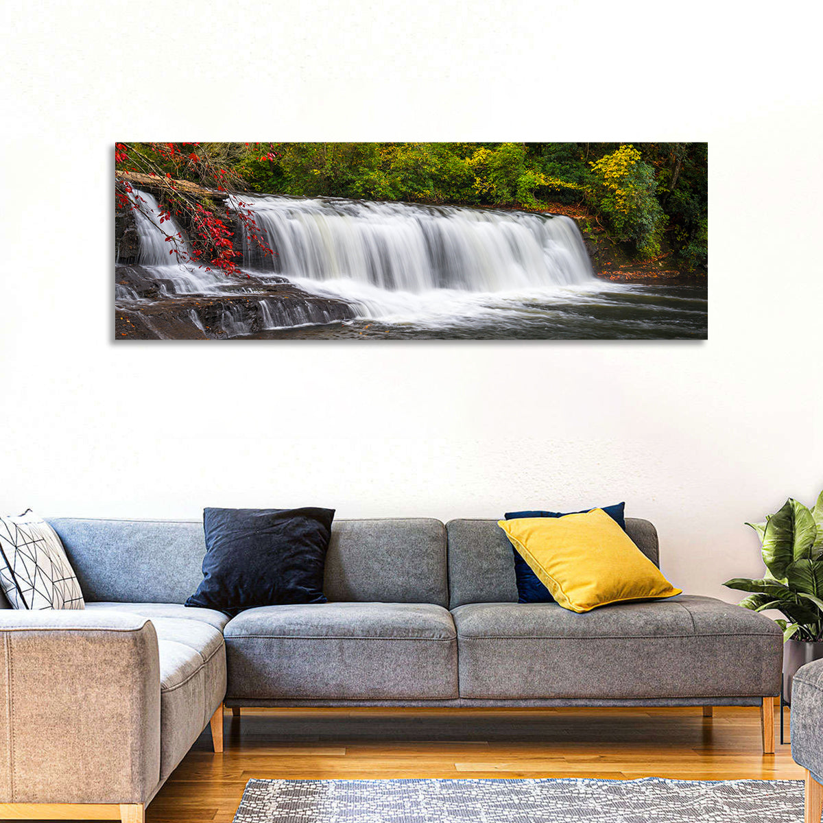 Blue Ridge Autumn Waterfall Wall Art