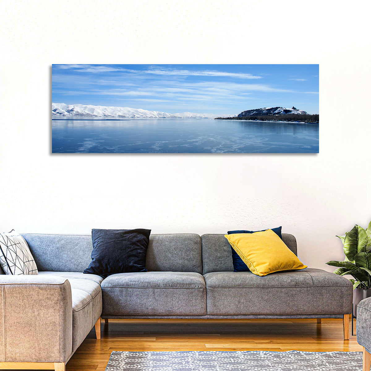 Lake Sevan in Winter Wall Art
