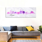 Watercolor Rome Skyline Wall Art