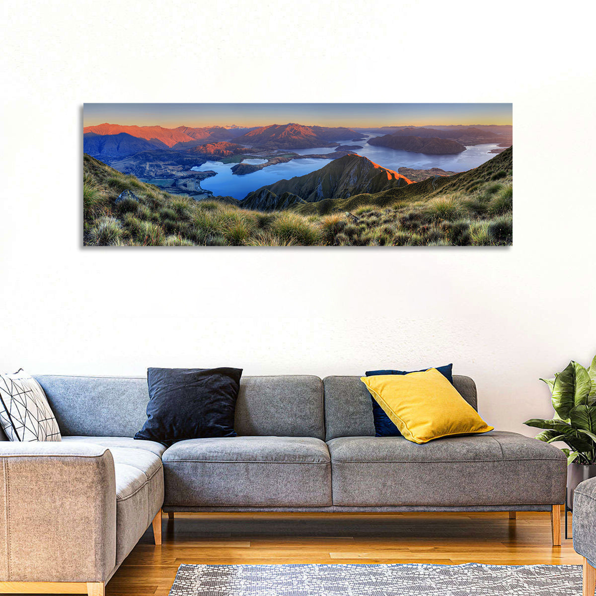 Wanaka Golden Hour Over Roys Peak Wall Art