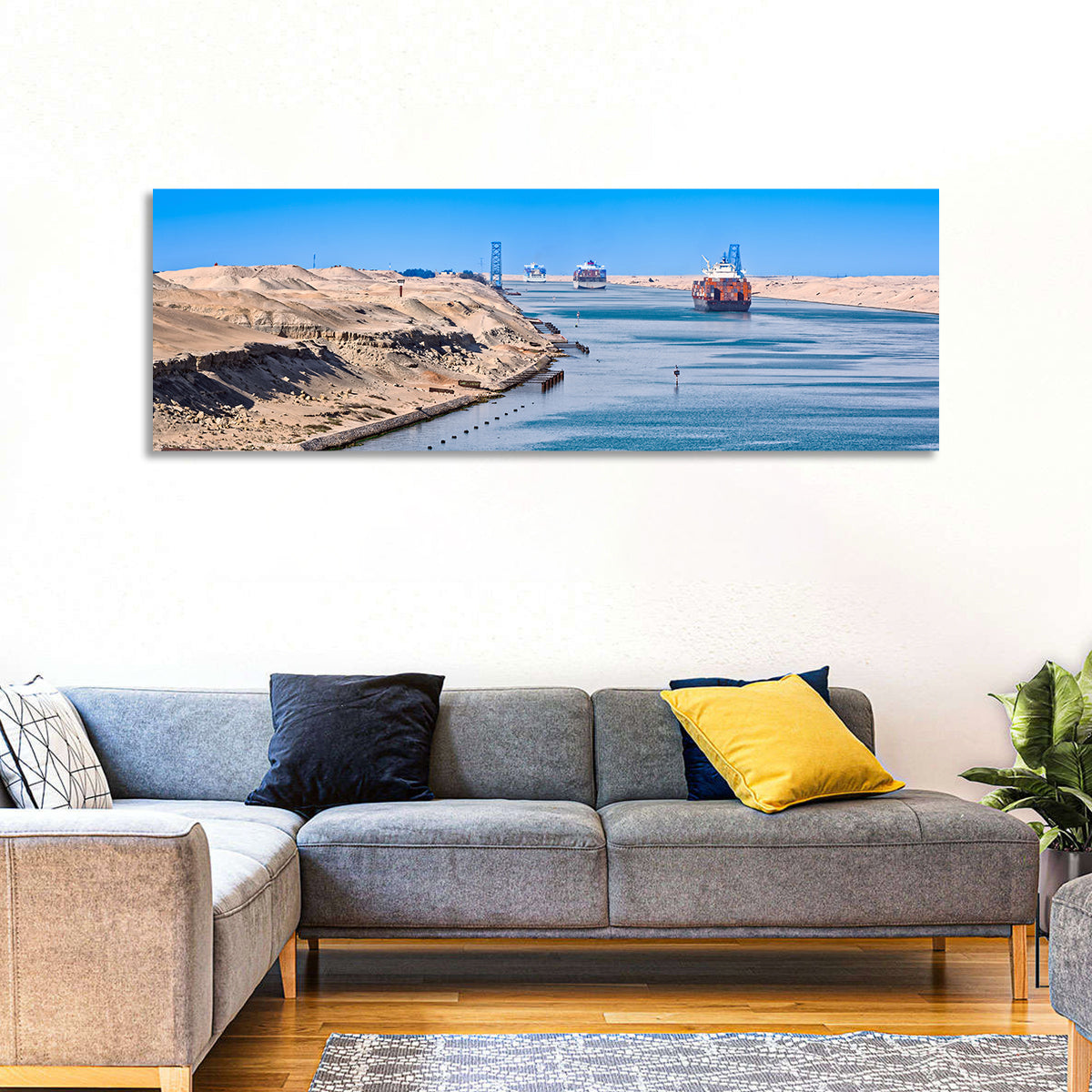 Suez Canal Container Ships Wall Art