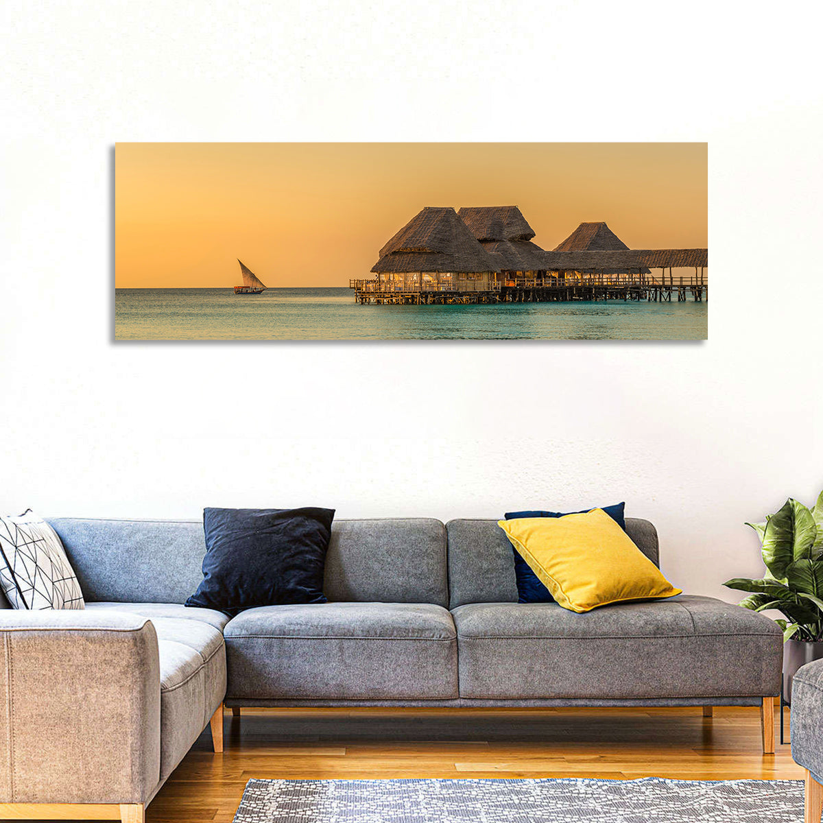 The Rock Restaurant Sunset Wall Art