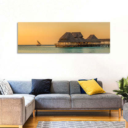 The Rock Restaurant Sunset Wall Art