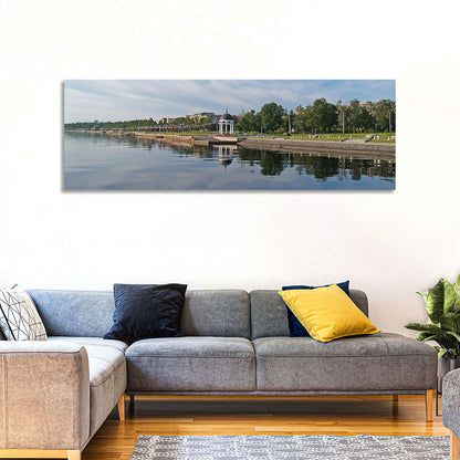 Lake Onega Promenade with Gazebo Wall Art
