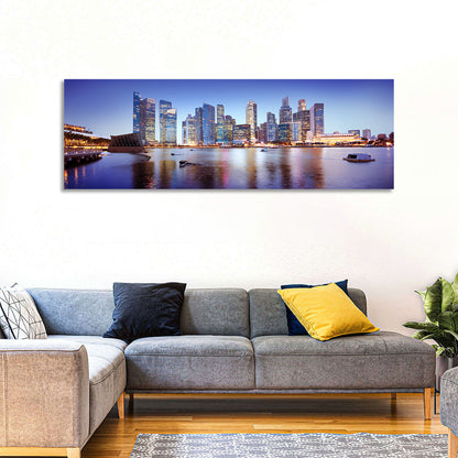 Singapore Marina Bay Skyline at Twilight Wall Art