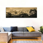 Bronze Morning Mist Over Hills Wall Art