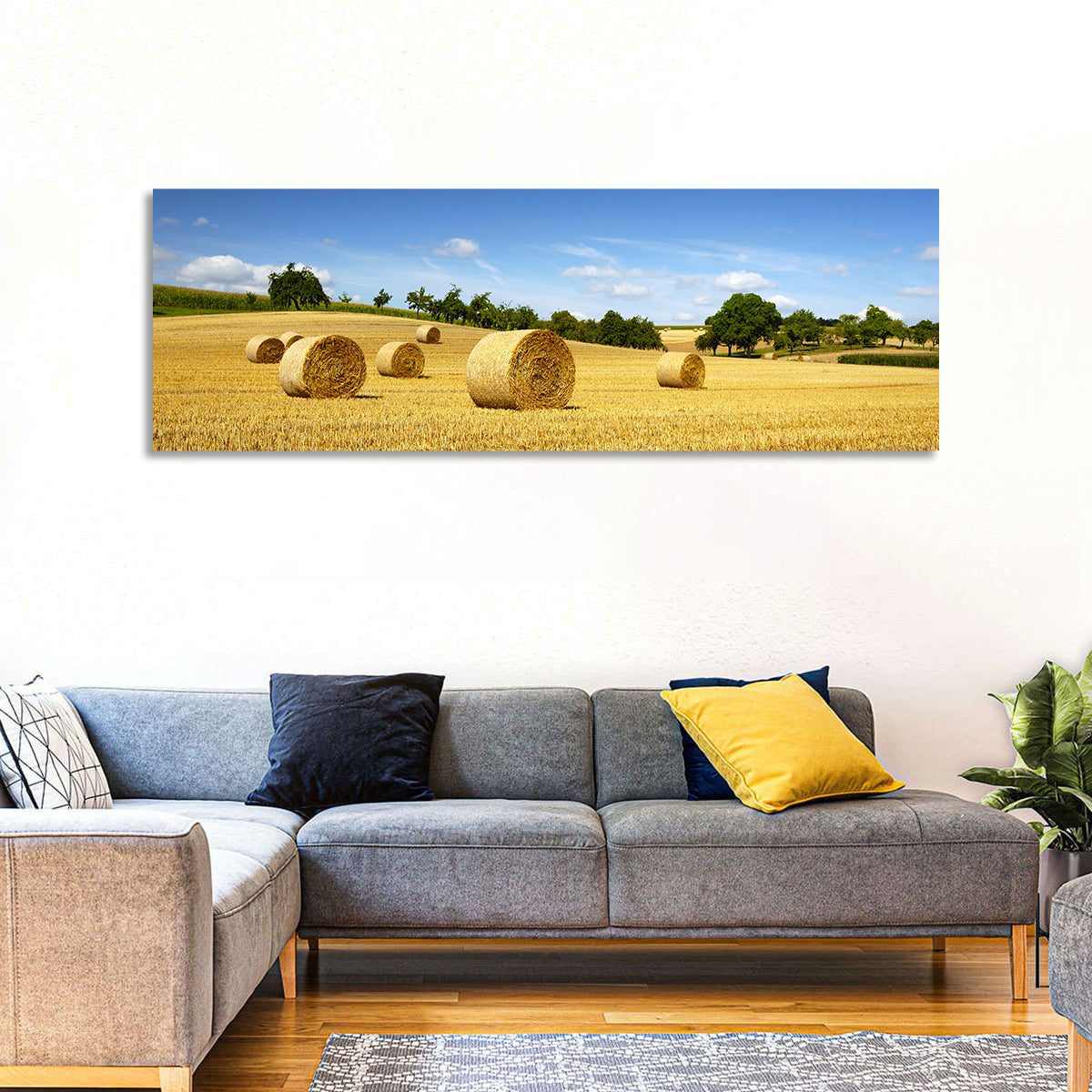 Late Summer Straw Bales Wall Art