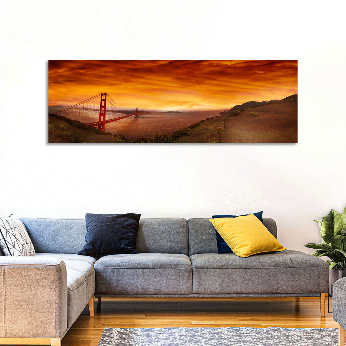 Golden Gate Bridge at Sunset Wall Art