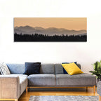 Lavender Mountain Ridge Silhouettes Wall Art