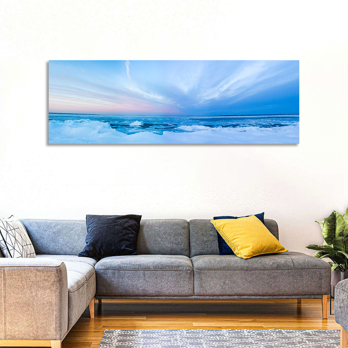 Frozen Blue Seascape Wall Art