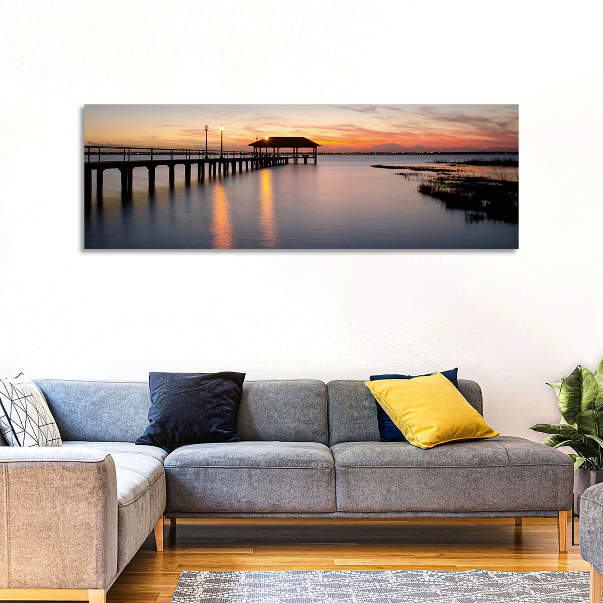 Lake Jackson Pier Sunset Wall Art