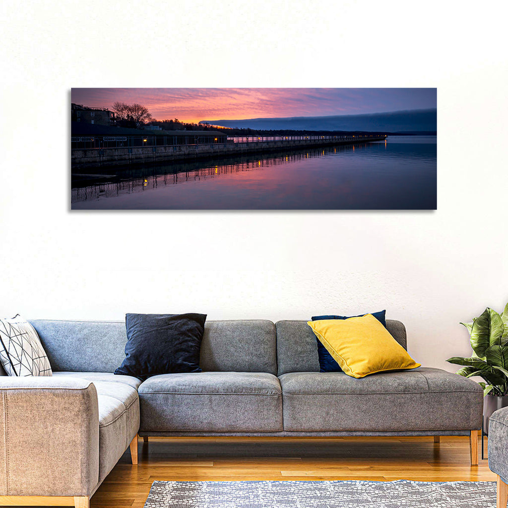 Skaneateles Lake Pier at Dusk Wall Art