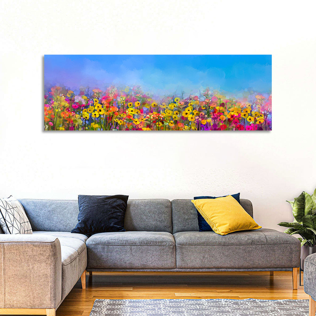 Cornflower and Daisy Meadow Wall Art