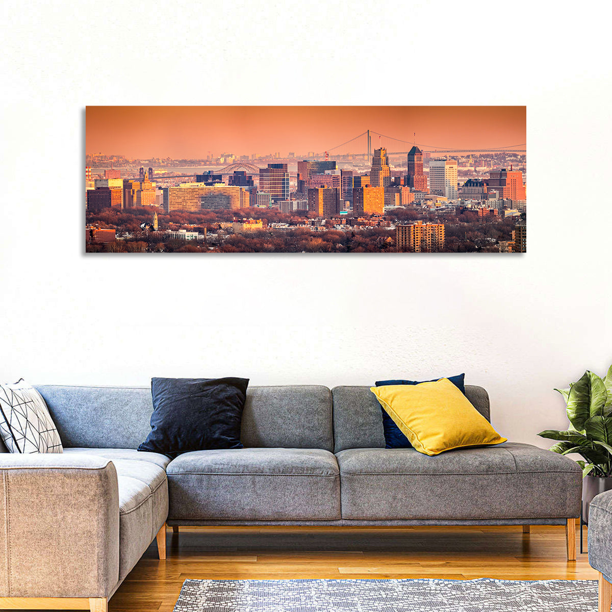Newark Golden Hour Skyline Wall Art