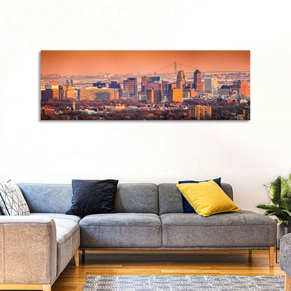 Newark Golden Hour Skyline Wall Art